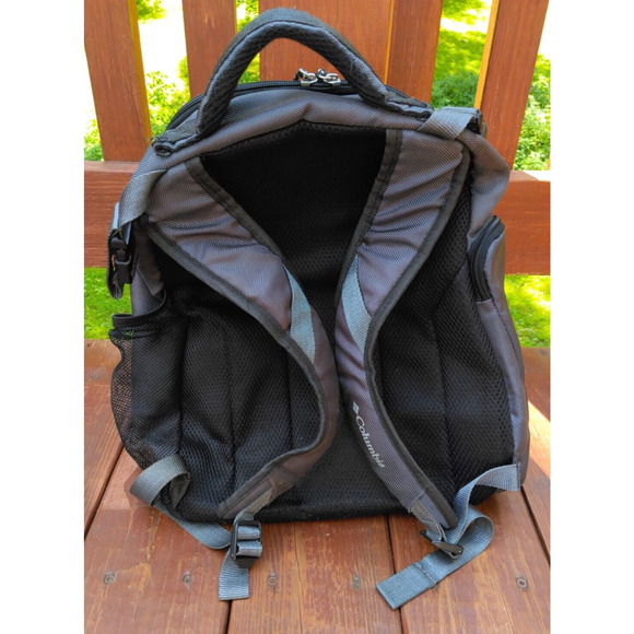 Columbia Summit Rush Backpack Diaper Bag Grey w/Changing Pad & Car Window Shades - Picture 3 of 16